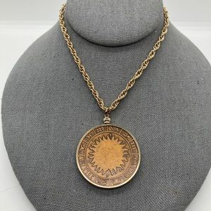 Vintage 1970s Virgo Astrological Pendant